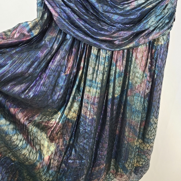 Tally Boutique New York Union Made 80s Vintage Metallic Iridescent Fairy Dress - Picture 6 of 10